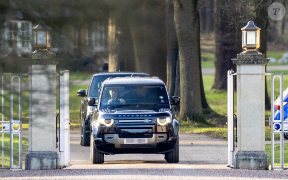 Hereusement, les services de sécurité sont vite intervenus. 
Château de Windsor, 14 janvier 2024. Credit: GoffPhotos.com