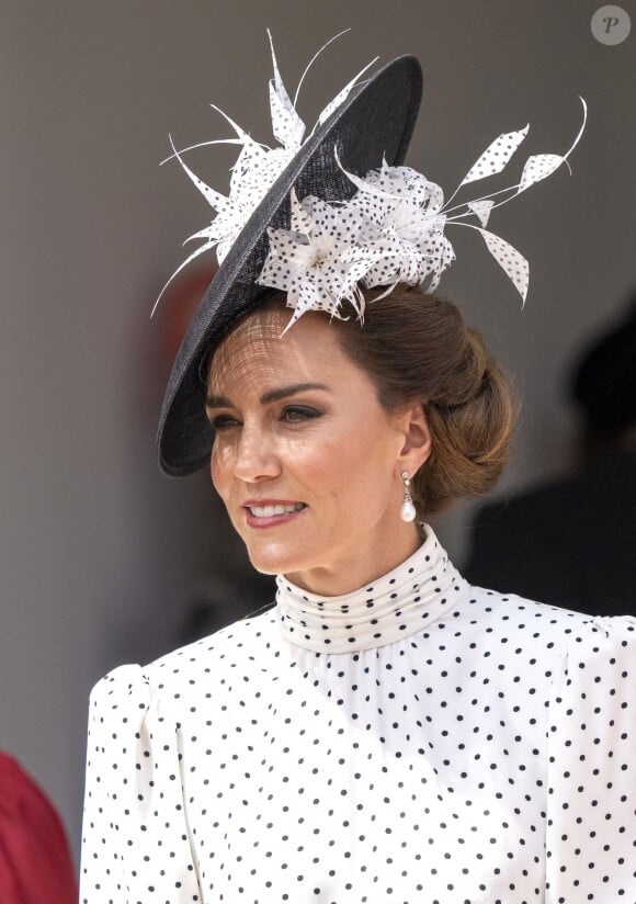 Et notamment après celle de Kate Middleton ! 
Catherine (Kate) Middleton, princesse de Galles, lors du service annuel de l'ordre de la jarretière à la chapelle St George du château de Windsor, le 19 juin 2023. 