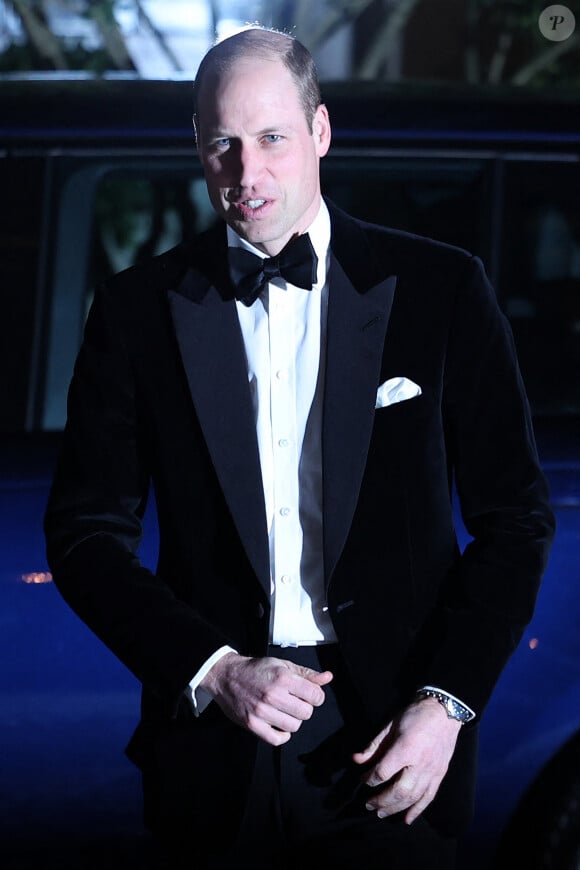 Le prince William, prince de Galles participe au dîner de gala caritatif " London's Air Ambulance " au Raffles London à Londres, Royaume Uni, le 7 février 2024. 