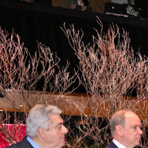 Le prince Albert II de Monaco et la princesse Stéphanie de Monaco participent à la journée internationale des droits des femmes à la salle du Canton à Monaco, le 8 mars 2024.