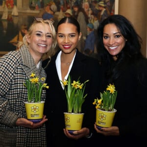 Cindy Fabre, Indira Ampiot et Elodie Gossuin lors du lancement de 'Une Jonquille contre le cancer' à Paris le 12 Mars 2024. © Denis Guignebourg/Bestimage