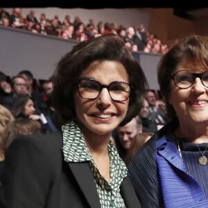Rachida Dati et Martine Aubry. Lille, Auditorium du Nouveau Siècle, le 15 Mars 2024. © Alain Guizard/Bestimage