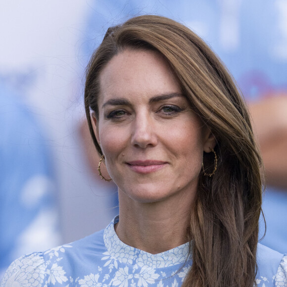 Catherine Kate Middleton, princesse de Galles, à un match de polo du prince William le 6 juillet 2023.