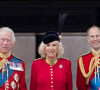 Le Souverain a fait savoir qu'il souhaitait y assister en dépit de son état de santé 
Le roi Charles III, la reine consort Camilla Parker Bowles, le duc Edward d'Edimbourg - La famille royale d'Angleterre sur le balcon du palais de Buckingham lors du défilé "Trooping the Colour" à Londres. Le 17 juin 2023