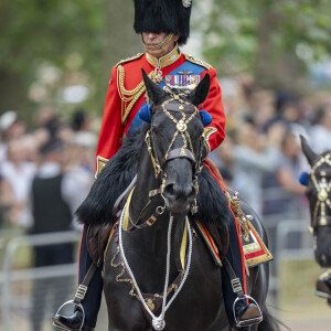 Le roi Charles III - La famille royale d'Angleterre lors du défilé "Trooping the Colour" à Londres. Le 17 juin 2023