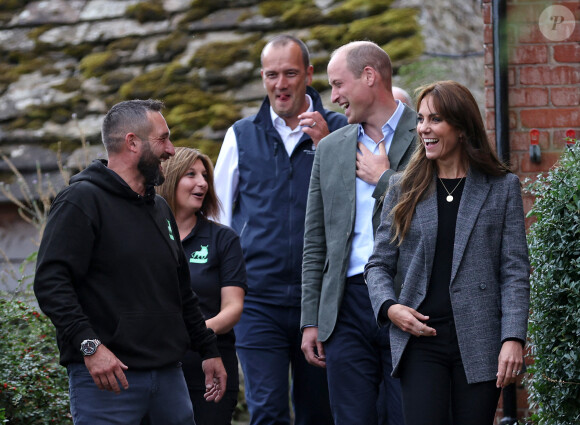 Le prince William et la princesse Kate (Middleton) de Galles en visite à l'association caritative We Are Farming Minds à Kings Pitt Farm à Hereford. Le 14 septembre 2023.