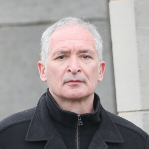 Christian Jeanpierre lors des obsèques de Véronique Colucci au cimetière communal de Montrouge, le 12 avril 2018.