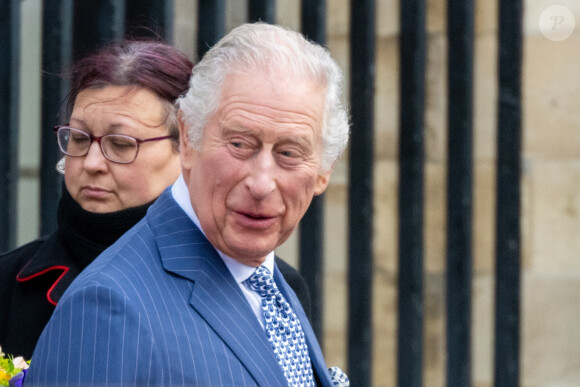 Affirmant que le dossier du roi Charles III était resté bien en place et que personne n'avait tenté de le subtiliser
Le roi Charles III d'Angleterre - La famille royale britannique à la sortie du service annuel du jour du Commonwealth à l'abbaye de Westminster à Londres le 13 mars 2023. 