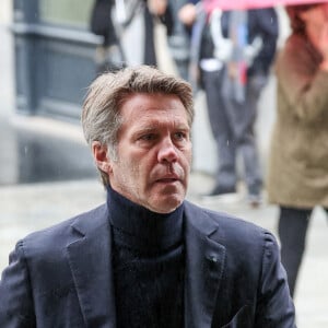 Le prince Emmanuel Philibert de Savoie - Obsèques de l'ancien ministre de la Culture Frédéric Mitterrand en l'Église Saint-Thomas d'Aquin à Paris. Le 26 mars 2024 © Moreau-Jacovides / Bestimage