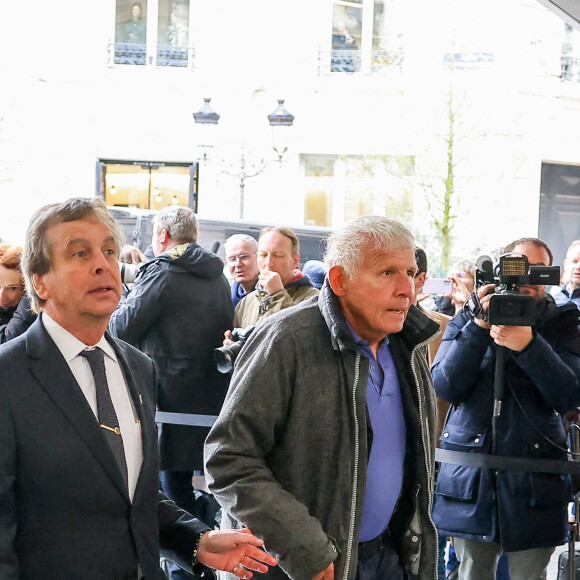 Patrick Poivre d'Arvor (PPDA) - Obsèques de l'ancien ministre de la Culture Frédéric Mitterrand en l'Église Saint-Thomas d'Aquin à Paris. Le 26 mars 2024 © Moreau-Jacovides / Bestimage