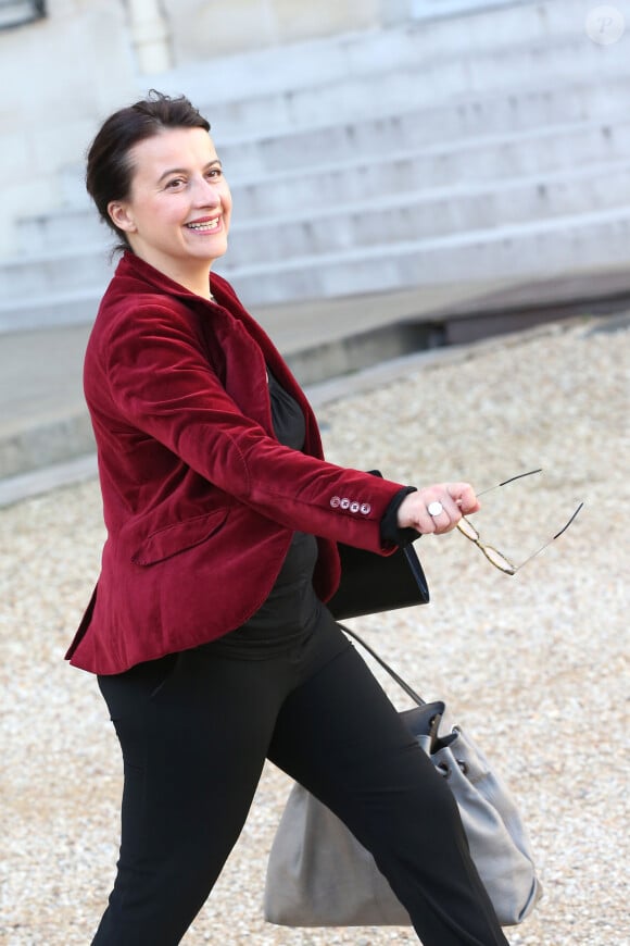 Cecile Duflot, Ministre de l'Egalite des territoires et du Logement, sortant du Conseil des Ministres au Palais de l'Elysee, Paris le 23 Octobre 2013.