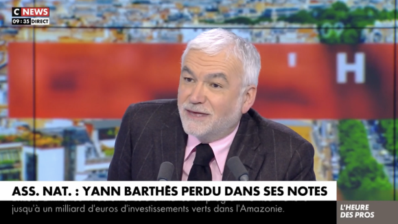 Pascal Praud réagit à l'audition de Yann Barthès devant l'assemblée nationale. "L'Heure des Pros", CNews