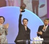 En couple avec Gad Elmaleh jusqu'en 2002, elle a dernièrement épousé "un coutelier californien qui est aussi comédien", lit-on dans "Libération".
Anne Brochet, Etienne Daho et nagui - 23e cérémonie des Victoires de la musique 2008 au Zénith de Paris.