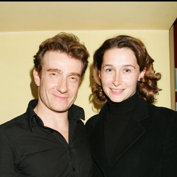 Thierry Frémont et Anne Brochet - La troupe de la pièce "Le Miroir" s'est retrouvée à l'issue de la 50e représentation autour d'une dîner à l'italienne au restaurant Findi.