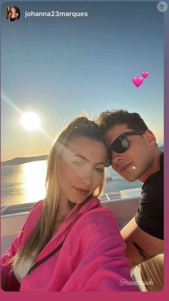 Noé Elmaleh et sa chérie Johanna sur Instagram. Le 26 juillet 2022.