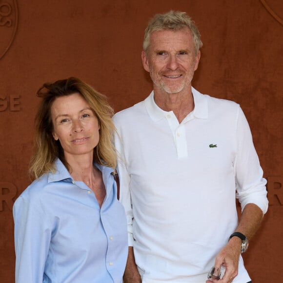 Denis Brogniart et sa femme Hortense au village lors des Internationaux de France de tennis de Roland Garros 2023, à Paris, France, le 6 juin 2023. © Jacovides-Moreau/Bestimage 