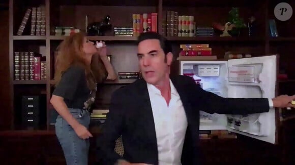 Les rumeurs indiquant que le divorce de Sacha Baron Cohen et Isla Fisher commençait déjà à prendre forme en 2023.L'interview de Sacha Baron Cohen avec Jimmy Kimmel, à Los Angeles, Californie, etats-Unis, le 5 mars 2021. 