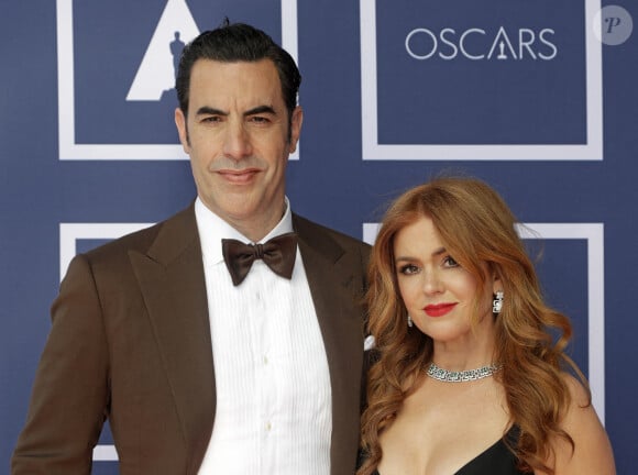 Sacha Baron Cohen et Isla Fishera assistent à une projection des Oscars le lundi 26 avril 2021 à Sydney, Australie. Photo par TH/Avalon/ABACAPRESS.COM
