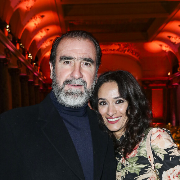 Eric Cantona et sa femme Rachida Brakni lors de la soirée de gala de la 18ème édition du "Dîner de la mode du Sidaction" au Pavillon Cambon Capucines - Potel et Chabot à Paris, France, le 23 janvier 2020. © Olivier Borde/Bestimage  Celebs attending the Sidaction Gala Dinner 2020 at Pavillon Cambon Capucines - Potel et Chabot in Paris, France, on January 23, 2020. 