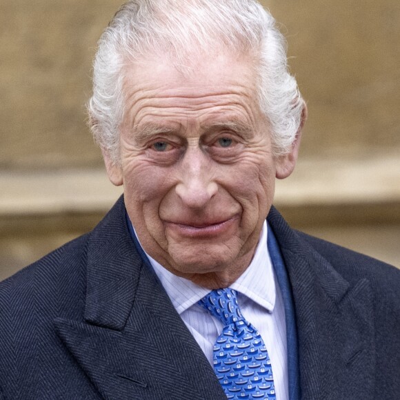 Le roi Charles III d'Angleterre et Camilla Parker Bowles, reine consort d'Angleterre - Les membres de la famille royale britannique arrivent à la chapelle Saint-George pour assister à la messe de Pâques. Windsor, le 31 mars 2024.