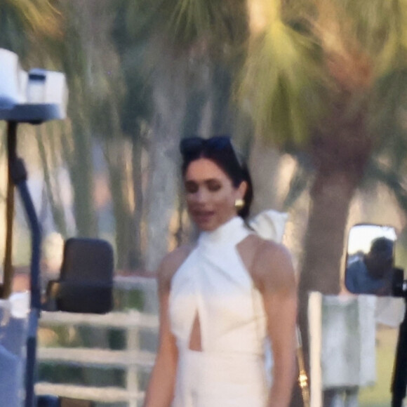 Meghan Markle au Royal Salute Polo Challenge à Miami avec Serena Williams.