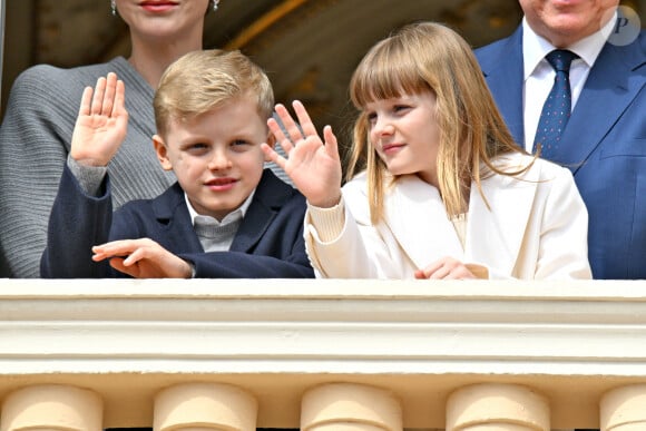 Le prince Jacques de Monaco lors de la remise de prix après la finale du tournoi de tennis Masters 1000 de Monte-Carlo à Roquebrune-Cap-Martin le 14 avril 2024. © Bruno Bebert / Bestimage