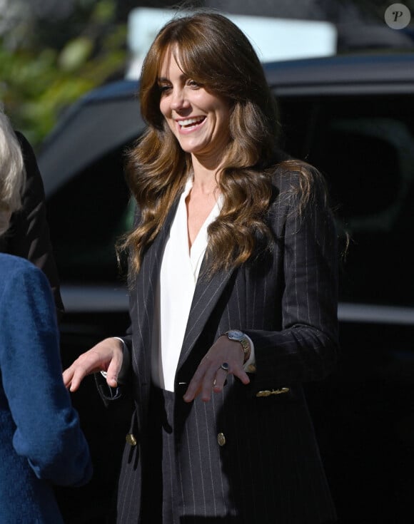 Catherine (Kate) Middleton, princesse de Galles, en visite au pavillon Grange à Cardiff, le 3 octobre 2023.