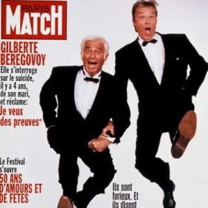 Alain Delon et Jean-Paul Belmondo en couverture du numéro du 15 mai 1997 de Paris Match © Paris Match