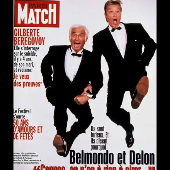 Alain Delon et Jean-Paul Belmondo en couverture du numéro du 15 mai 1997 de Paris Match © Paris Match