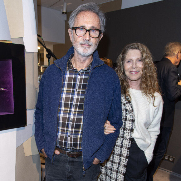 Exclusif - Thierry Lhermitte et sa femme Hélène - Soirée privée pour le lancement de la collaboration de la marque Nathalie Blanc avec Lorenz Bäumer à Paris le 28 novembre 2019. © Pierre Perusseau/Bestimage 