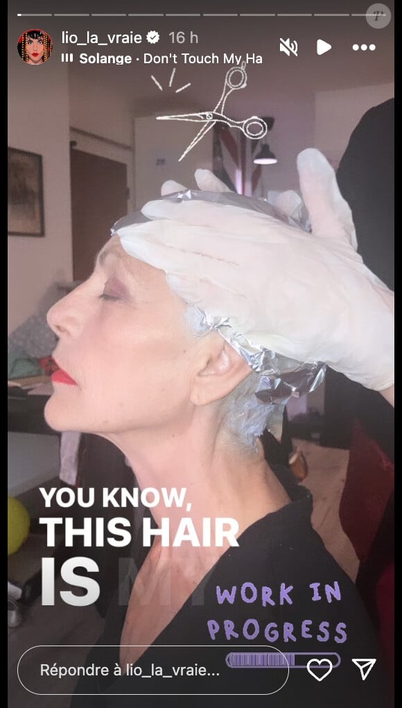 Lio immortalise sa nouvelle coiffure sur Instagram.