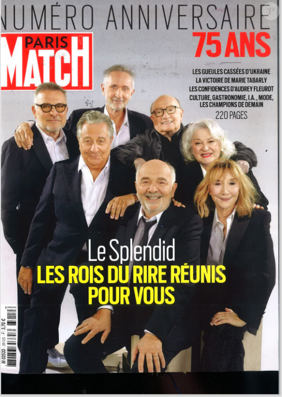 Une interview à retrouver dans le numéro anniversire de "Paris Match", le magazine célèbre ses 75 ans d'existence
Les retrouvailles du Splendid pour "Paris Match".