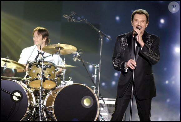 Johnny Hallyday et David aux Victoires de la musique en 2009.