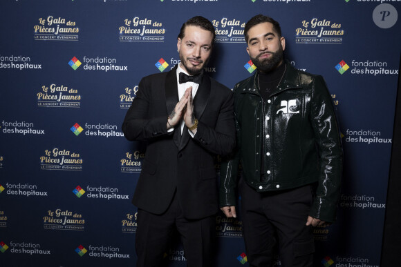 Exclusif - Kendji Girac et J Balvin - Concert événement "Le gala des pièces jaunes" à l'Accor Arena Paris le 26 janvier 2024. © Cyril Moreau / Guillaume Gaffiot / Bestimage 