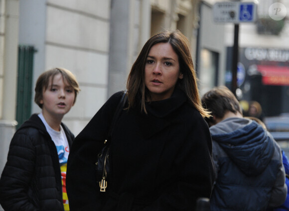 Emmanuelle Boidron assiste aux funérailles de l'acteur français Roger Hanin à la synagogue Buffault à Paris, France, le 12 février 2015. Roger Hanin sera enterré dans sa ville natale d'Alger, en Algérie. Photo par ABACAPRESS.COM