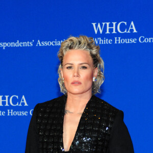 L'ancienne footballeuse Ashlyn Harris sur le tapis rouge du dîner des correspondants de la Maison-Blanche 2024 organisé à Washington samedi 27 avril. Gene Young/SplashNews/ABACAPRESS.COM