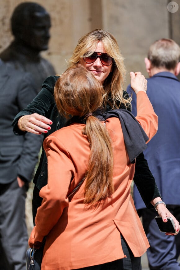 Sarah Poniatowski (Lavoine) - Arrivées aux obsèques du prince Jean-Stanislas Poniatowski en l'Eglise polonaise à Paris, France, le 29 avril 2024. © Jacovides-Moreau/Bestimage