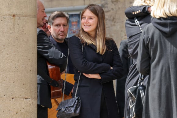 Tess Rambaldi - Arrivées aux obsèques du prince Jean-Stanislas Poniatowski en l'Eglise polonaise à Paris, France, le 29 avril 2024. © Jacovides-Moreau/Bestimage