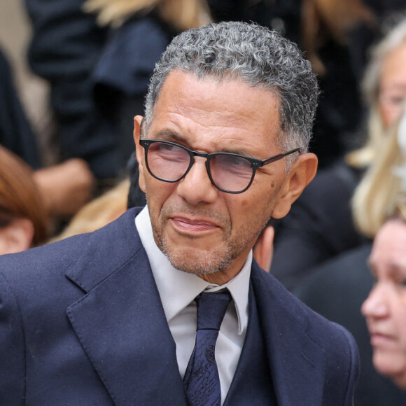 Roschdy Zem - Sorties des obsèques du prince Jean-Stanislas Poniatowski en l'Eglise polonaise à Paris, France, le 29 avril 2024. © Jacovides-Moreau/Bestimage