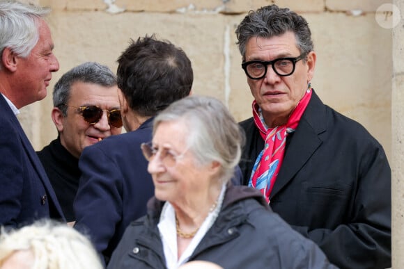 Marc Lavoine - Sorties des obsèques du prince Jean-Stanislas Poniatowski en l'Eglise polonaise à Paris, France, le 29 avril 2024. © Jacovides-Moreau/Bestimage