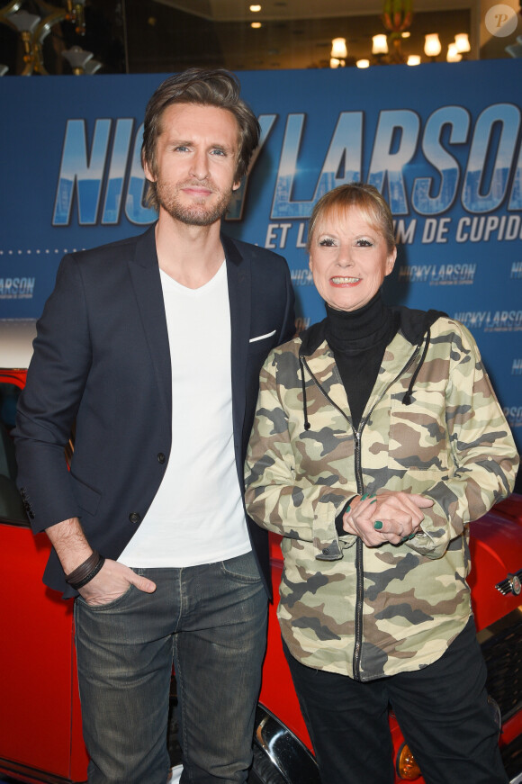 Philippe Lacheau et Dorothée (Frédérique Hoschedé) à l'avant-première du film "Nicky Larson et le Parfum de Cupidon" au cinéma Le Grand Rex à Paris, France, le 1er février 2019. © Coadic Guirec/Bestimage 