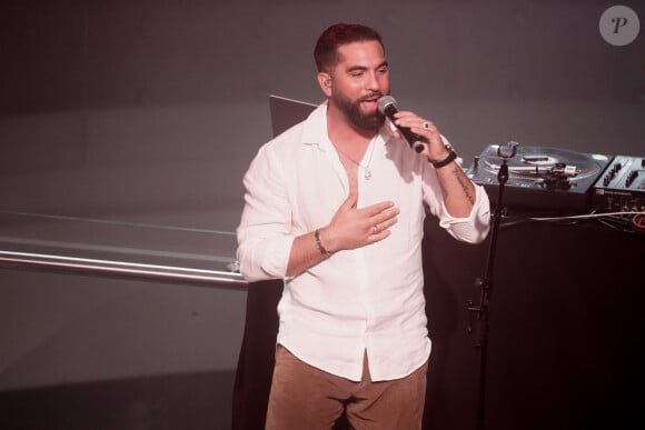 Exclusif - Kendji Girac - Célébration des 10 ans du centre commercial Beaugrenelle à Paris, France. Le 12 octobre 2023. © Christophe Clovis / Bestimage 