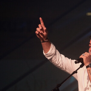 Exclusif - Kendji Girac - Célébration des 10 ans du centre commercial Beaugrenelle à Paris, France. Le 12 octobre 2023. © Christophe Clovis / Bestimage 