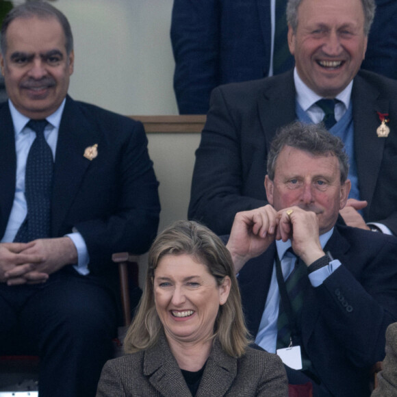 Le roi Charles III d'Angleterre lors du Pony Club Mounted au Royal Windsor Horse Show à Windsor le 30 mai 2024. 