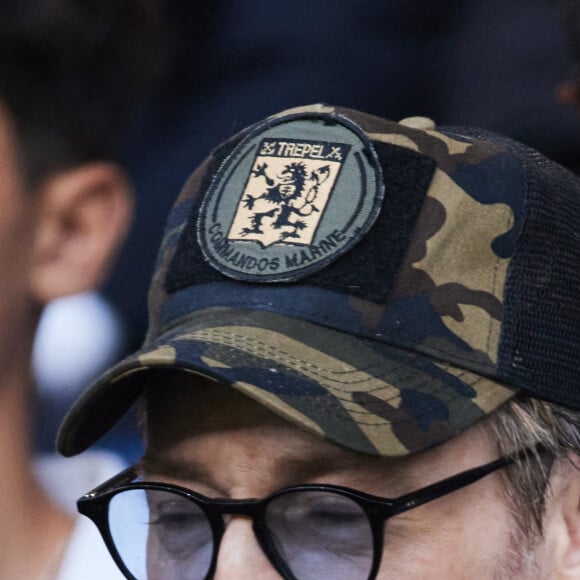 Benoît Magimel - Célébrités dans les tribunes de la demi-finale retour de Ligue des champions entre le PSG face au Borussia Dortmund (0-1) au Parc des Princes à Paris le 7 mai 2024. © Cyril Moreau/Bestimage