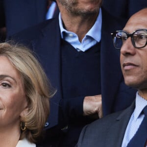 Valérie Pécresse et Philippe Diallo - Célébrités dans les tribunes de la demi-finale retour de Ligue des champions entre le PSG face au Borussia Dortmund (0-1) au Parc des Princes à Paris le 7 mai 2024. © Cyril Moreau/Bestimage