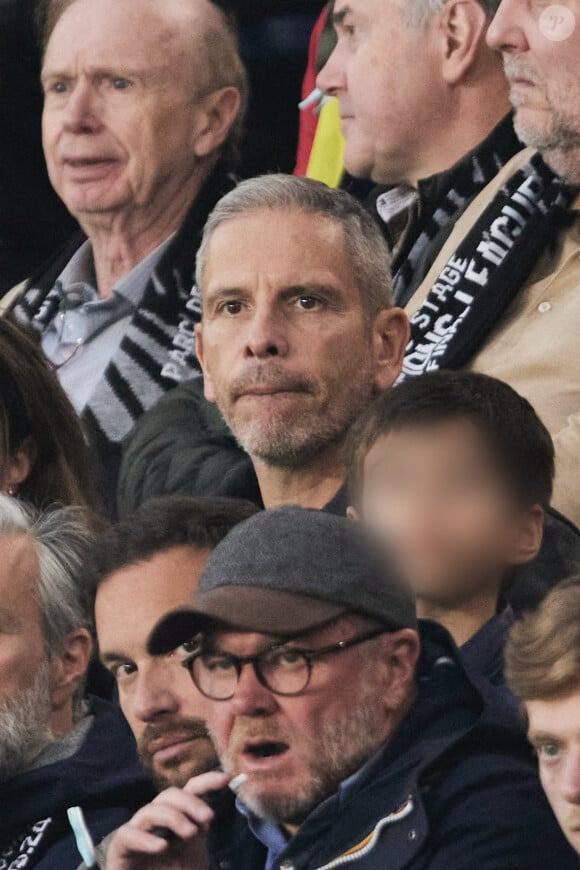 Medi Sadoun - Célébrités dans les tribunes de la demi-finale retour de Ligue des champions entre le PSG face au Borussia Dortmund (0-1) au Parc des Princes à Paris le 7 mai 2024. © Cyril Moreau/Bestimage