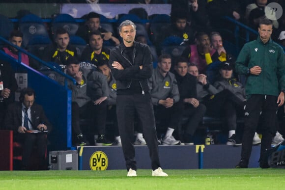 Luis Enrique Martinez pendant le match entre le Paris Saint-Germain et le Borussia Dortmund au Parc Des Princes le 7 mai 2024.