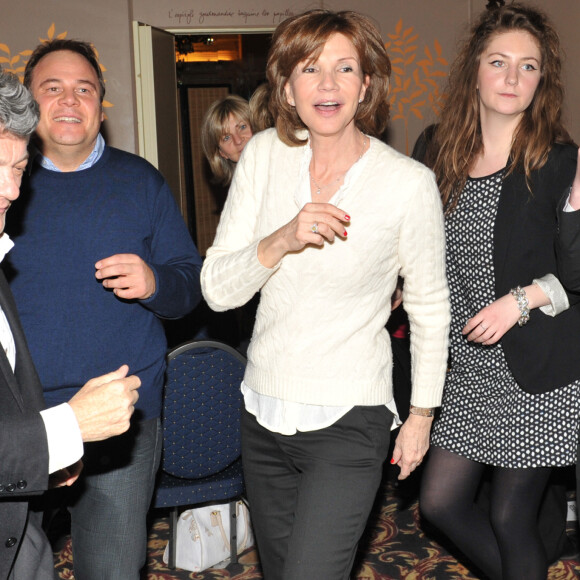 Jean Louis Borloo et sa femme Beatrice Schonberg celebrent l'anniversaire de Chantal Lauby lors du festival 2 cinéma de Valenciennes, le 23 mars 2013.  