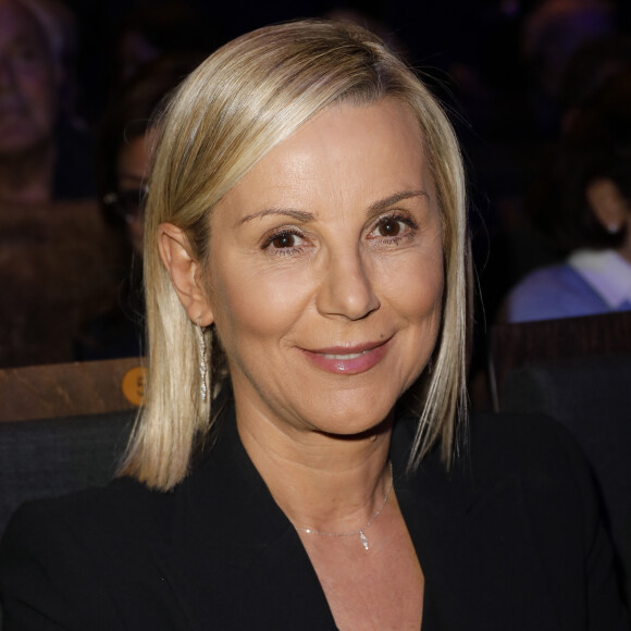 "Merci ma Sonia Mabrouk. Bon repos à toi avant ce merveilleux événement. Devenir maman est une aventure incroyable. Reviens-nous vite. Je t'embrasse"
Laurence Ferrari lors de la Grande Conférence du collectif agirensemble à l'occasion de la présentation du livre de BHL "Solitude d'Israël" à la salle Pleyel à Paris le 19 mars 2024. © Marc Ausset-Lacroix / Bestimage 